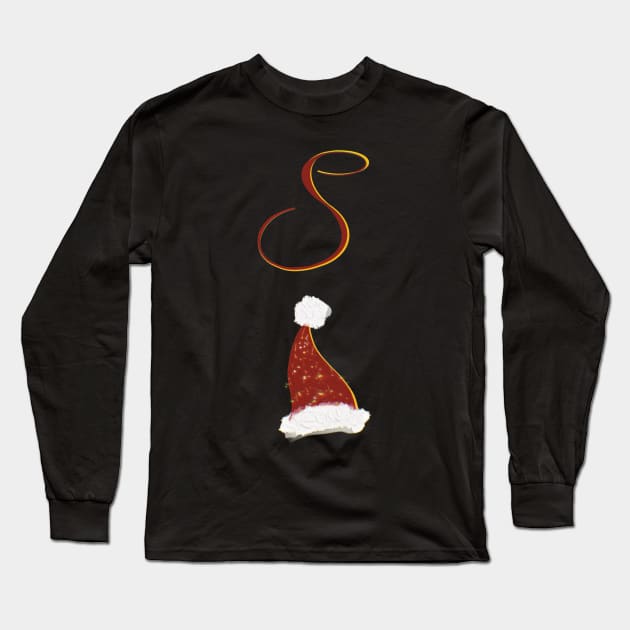 Santa Christmas Playing Card Long Sleeve T-Shirt by xsaxsandra